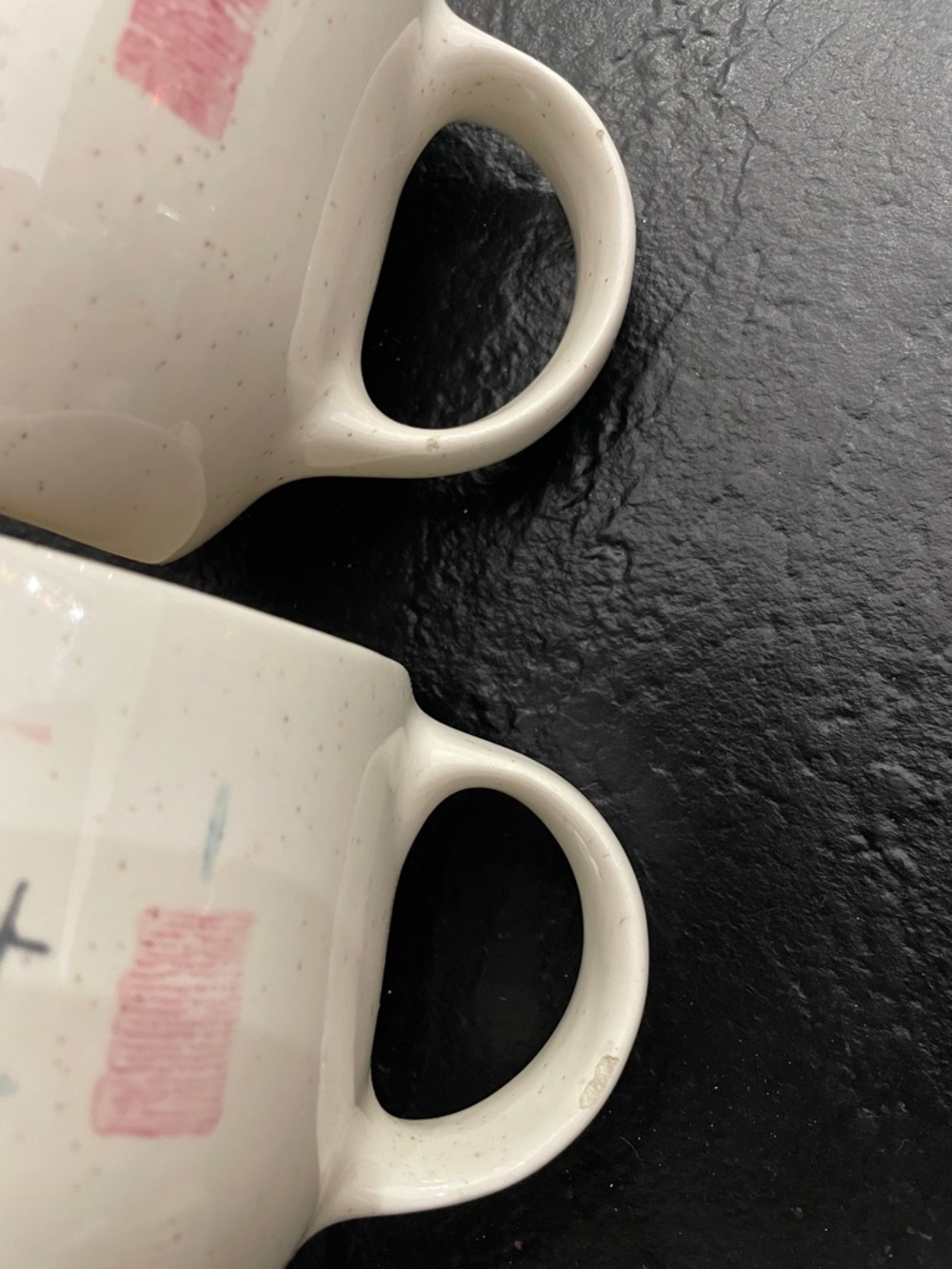 Vernon Metlox Tickled Pink Stoneware Speckled Mug Set with Pink Accent - 4 Pack - Picture 6 of 8